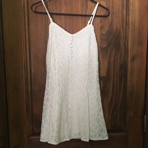 White Lace Flattering Slim Fit Mini Dress